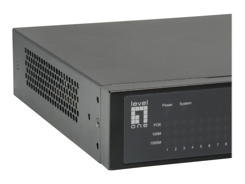 LevelOne Netzwerk-Switch – 8 PoE-Ports, 70 W Leistung