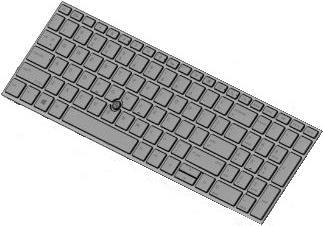 HP Ersatztastatur mit Touchpad – Hinterleuchtet, Französisch für ZBook