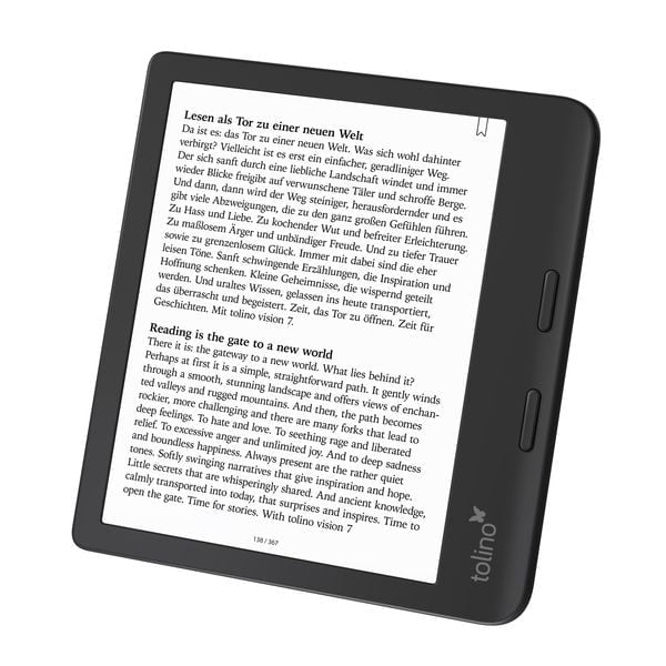 Tolino Vision Color eBook-Reader – 7" Farbdisplay, WLAN