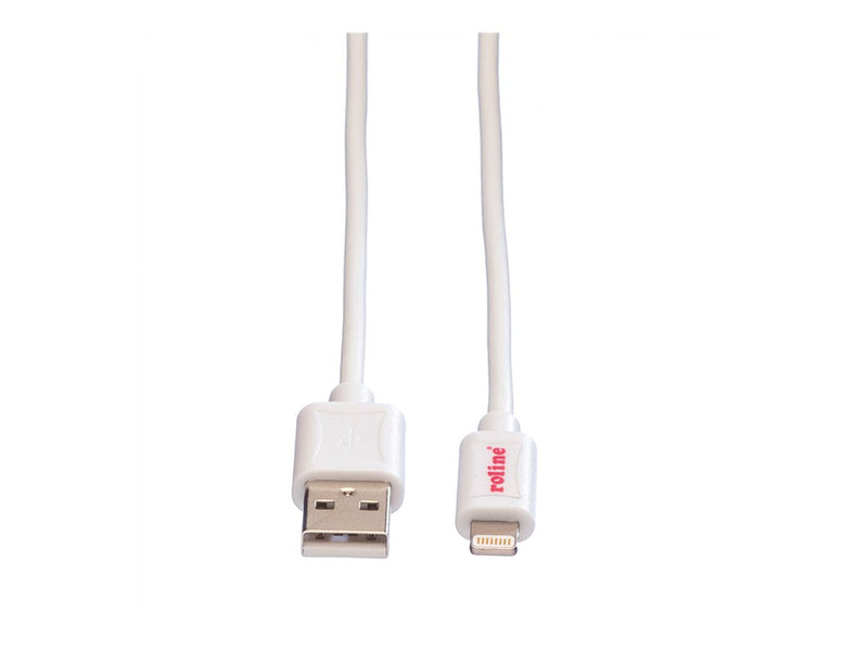 ROLINE Lightning-Kabel – 15 cm, für Apple Geräte, weiß