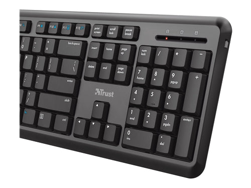 Trust Kabellose Tastatur – Spritzwasserschutz, USB-Empfänger