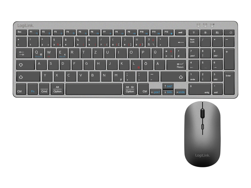 LOGILINK Funk-Tastatur und Maus – Kabellos, einfache Bedienung