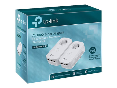 TP-Link Powerline Adapter – 1200 Mbit/s, 3 Ethernet-Ports