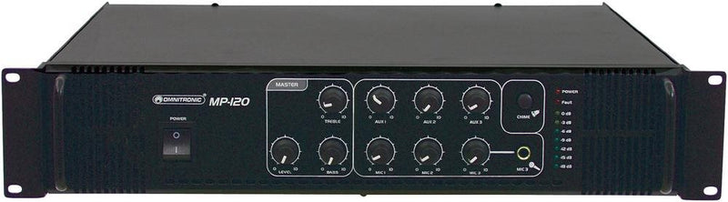 OMNITRONIC Audioverstärker – 120 W Leistung, Mikrofon-Eingang