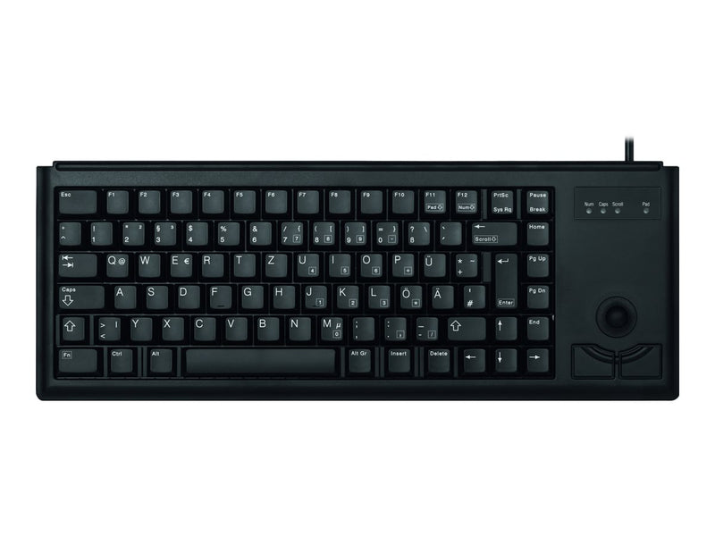 CHERRY Kompakt-Tastatur – USB, integrierter Trackball
