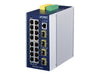 PLANET Switch – 20 Ports, für DIN- oder Wandmontage