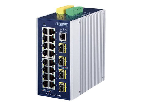 PLANET Switch – 20 Ports, für DIN- oder Wandmontage