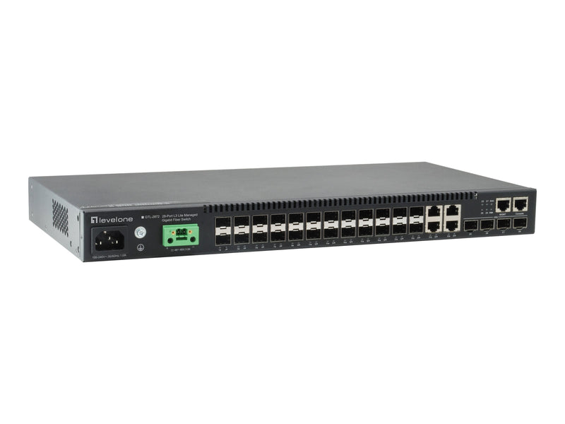 LEVELONE Netzwerk-Switch – 28 Anschlüsse, Rack-montierbar