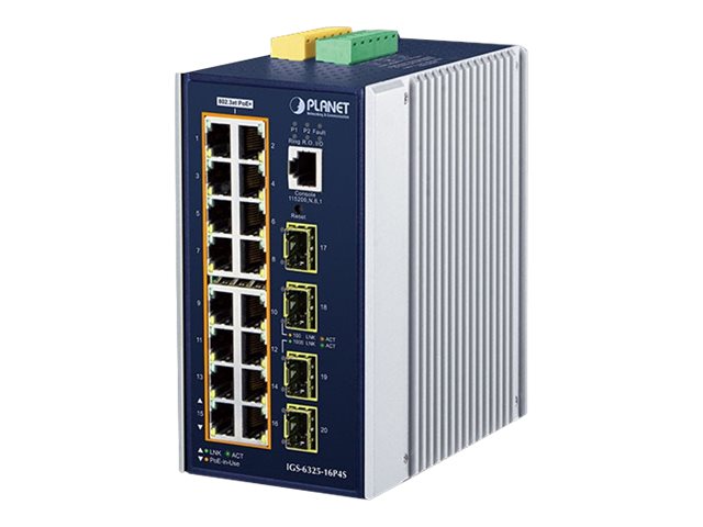 PLANET TECHNOLOGY Netzwerk-Switch – 16 PoE+ Ports, einfache Montage