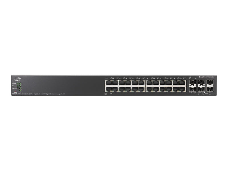 Cisco 24-Port Netzwerk-Switch – Gigabit, stapelbar