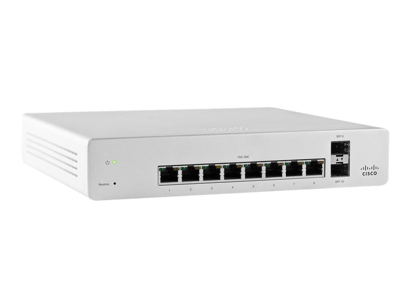 Cisco Meraki 8-Port Switch – Cloud-Management, PoE+ Unterstützung