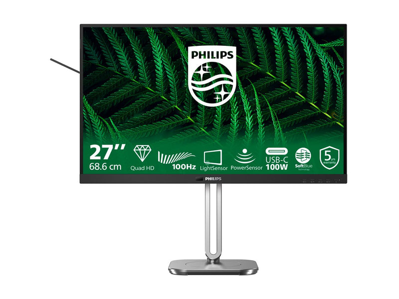 Philips 27" LED-Monitor – QHD, USB-C, Lautsprecher