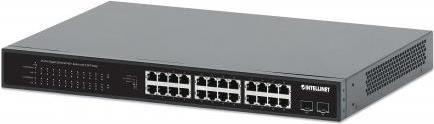 Intellinet 24-Port Gigabit Switch – PoE+ Unterstützung, Unmanaged