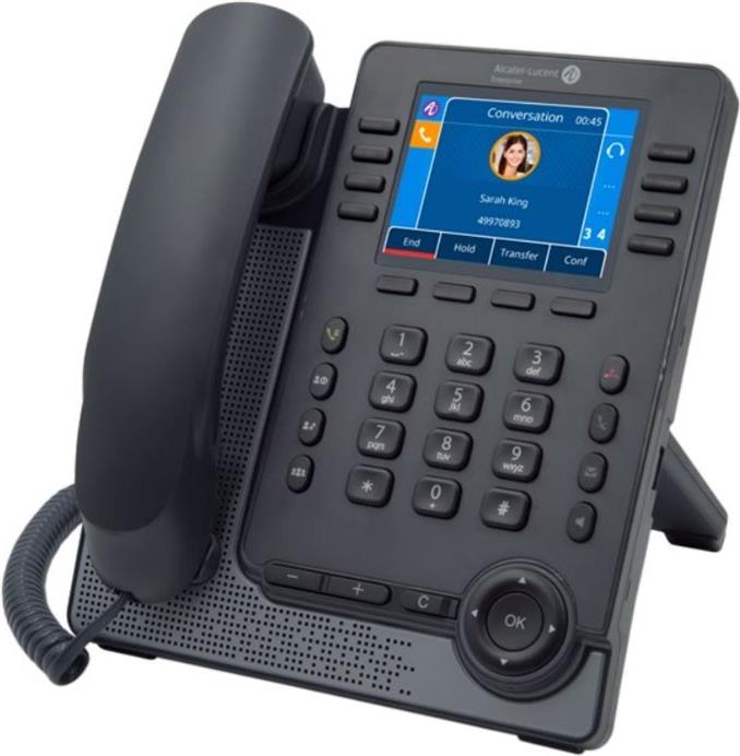 Alcatel VoIP-Telefon – Farbdisplay, Konferenzfähig
