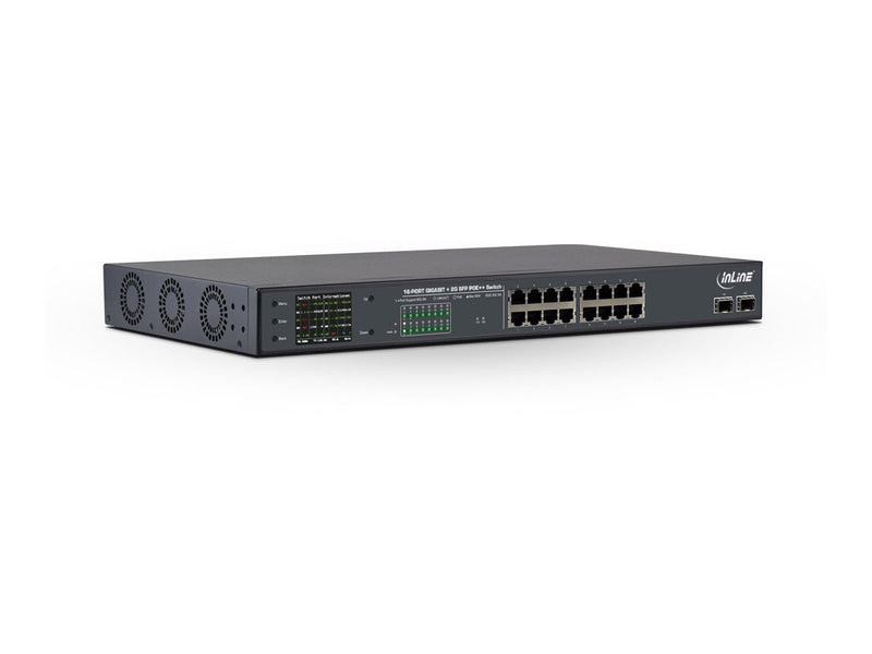 Inline Netzwerk-Switch – 16 Ports, PoE++ für schnelle Verbindungen