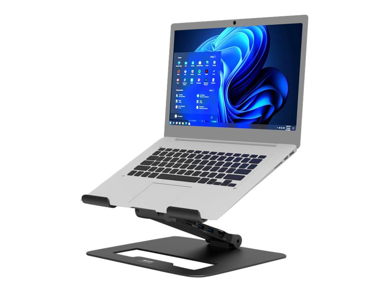 Port Dockingstation mit Laptop-Ständer – 2x 4K HDMI, USB-C Stromversorgung
