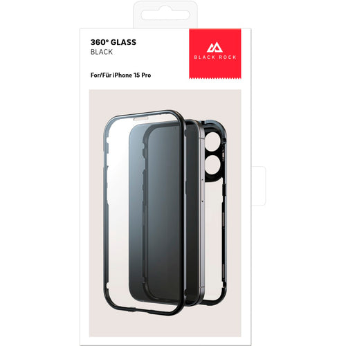 BLACK ROCK 360° Glass Cover – Rundumschutz für iPhone 15 Pro