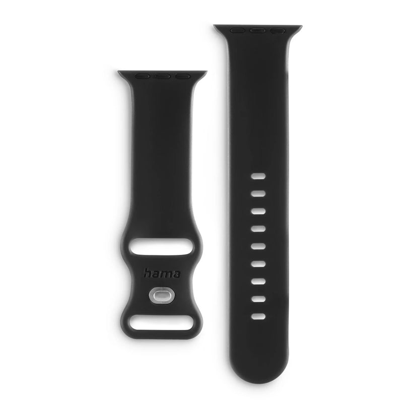 HAMA Armband für Apple Watch – Schwarz, Silikon