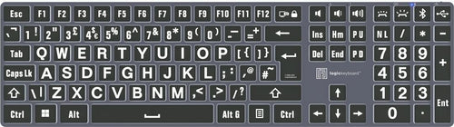 LOGIC-KEYBOARD Kabellose Tastatur – Große Tasten, Hintergrundbeleuchtung