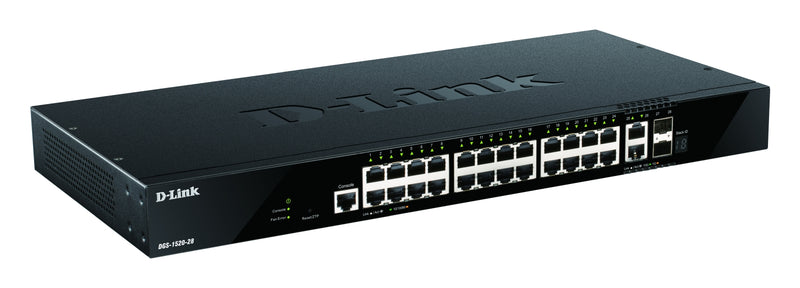 D-Link 28-Port Netzwerk-Switch – Gigabit, Rack-montierbar