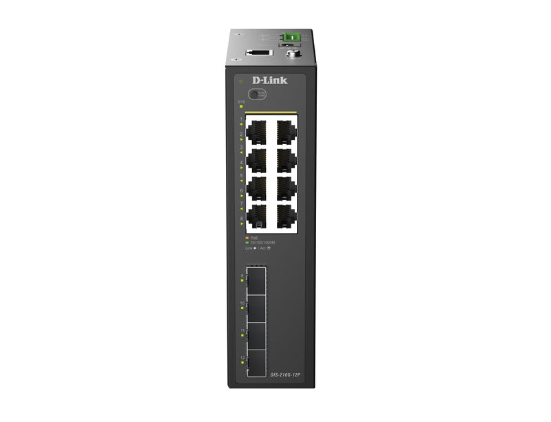 D-Link Industrie-Switch – 8 PoE+ Ports, 4 SFP für robuste Netzwerke