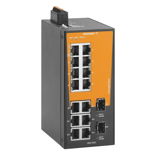 Weidmüller Netzwerk Switch – 16 Ports, einfache Installation