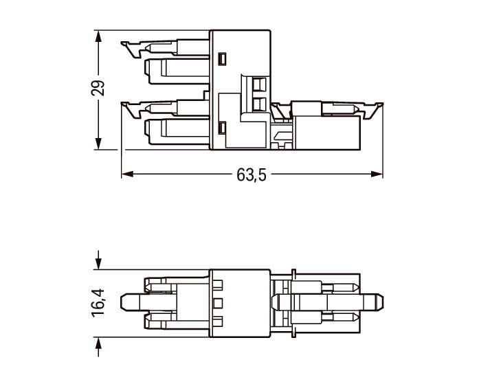 WAGO Netz-H-Verteiler – 250 V, 16 A