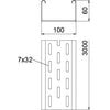 OBO Bettermann Kabelrinne – gelocht, 60x100x3000 mm