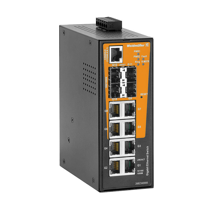 Weidmüller Ethernet Switch – 8 Ports, robustes Design