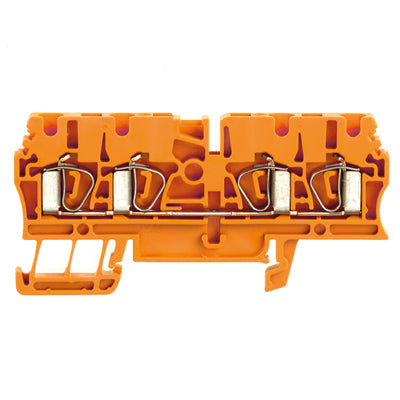 Weidmüller Reihenklemme – 4-polig, 2,5 mm², orange