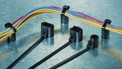 HellermannTyton Kabelbinder – Schwarz, mit Spreizanker