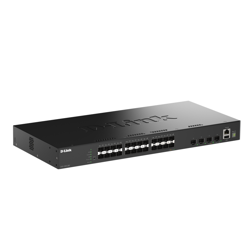 D-Link 28-Port Netzwerk-Switch – Gigabit Ethernet, stapelbar
