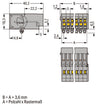 WAGO Buchsengehäuse-Kabel – 6-polig, 5 mm Rastermaß