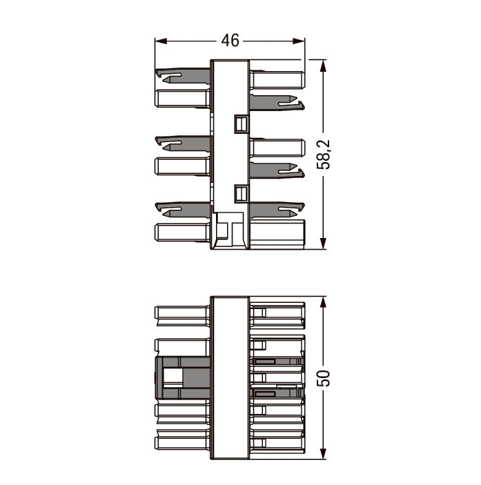 WAGO Steckverbinder – 5-polig, 25 A, Blau, 20er Pack