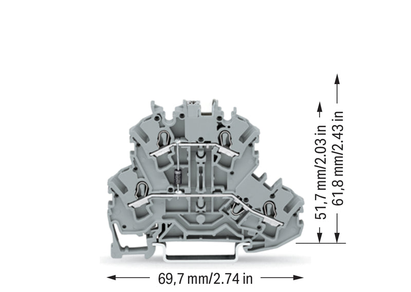 WAGO Doppelstockklemme – Mit Diode für sichere Stromverteilung