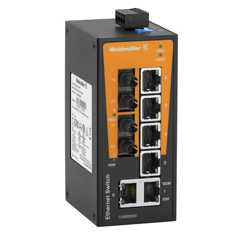 Weidmüller Netzwerk-Switch – 6 Ports, einfache Installation