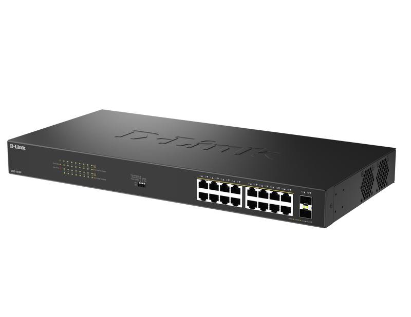 D-Link 18-Port Gigabit Switch – PoE+, Rackmontage