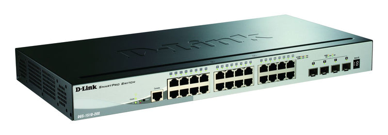 D-Link 28-Port Gigabit Switch – Smart, Rack-montierbar