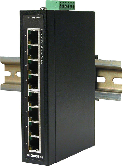 MICROSENS Industrie-Switch – 8 Ports für schnelle Netzwerke