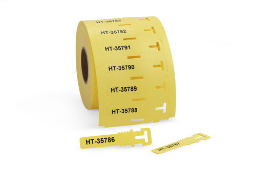 HellermannTyton Kennzeichnungsschilder – 12x74mm, 500 Stück, gelb