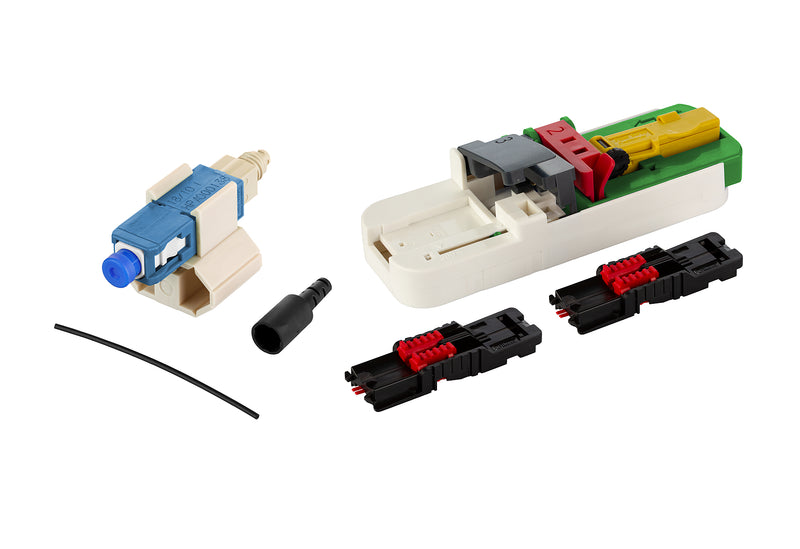 Metz Connect SC-Steckerbausatz – Hybrid, 20 Stück, inkl. Cleaver-Set
