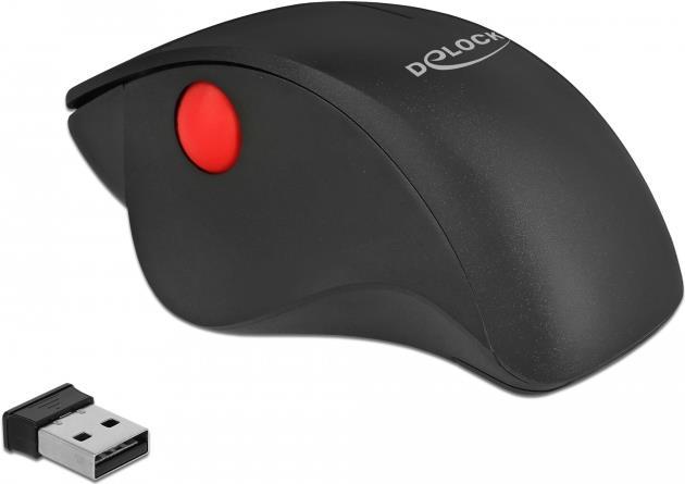 DELOCK Ergonomische USB-Maus – kabellos, für Rechtshänder