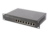 Digitus 8-Port Gigabit Switch – PoE-Unterstützung, wandmontierbar