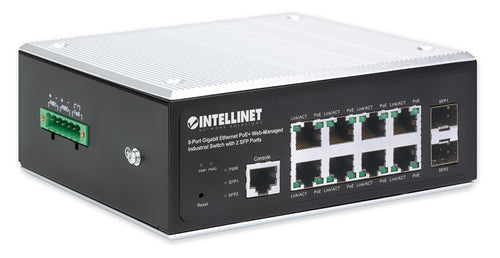 Intellinet 8-Port Industrie-Switch – PoE+ für robuste Netzwerke