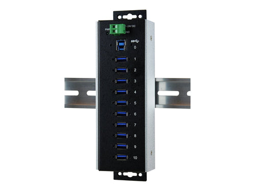 Exsys USB 3.0 Hub – 10 Ports, Schutz vor Spannungsschwankungen