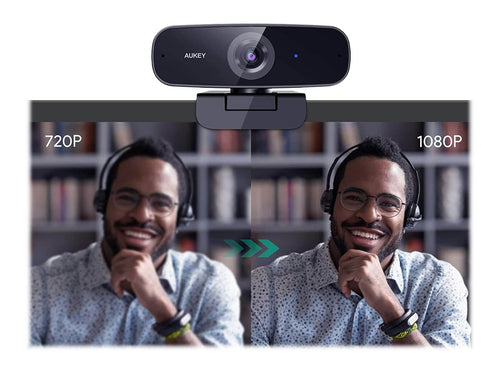 AUKEY Webcam – 1080p Video, integrierte Mikrofone