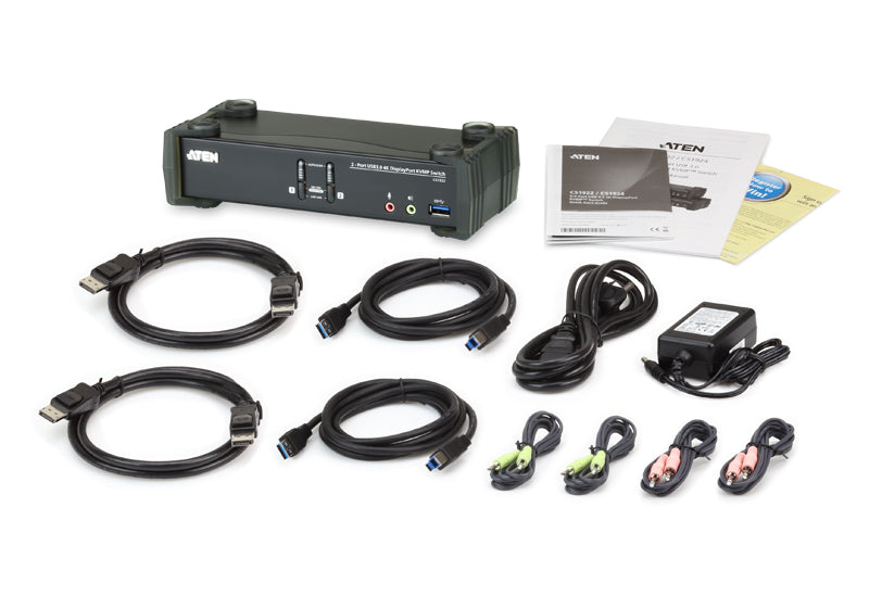ATEN KVMP Switch – 4K-Display, USB 3.1 Hub