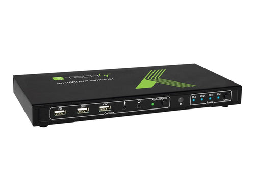 Techly KVM Switch – 4 Geräte, 4K HDMI