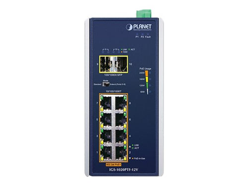 PLANET Industrial 8-Port Switch – PoE+ für einfache Netzwerke