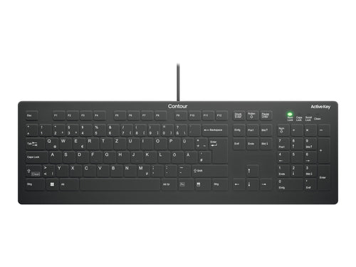Contour Hygienische Tastatur – Waschbar, Wasserdicht, USB-Anschluss